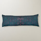 Mooie dubbelzijdige damast en draak custom lichaamskussen (Achterkant)