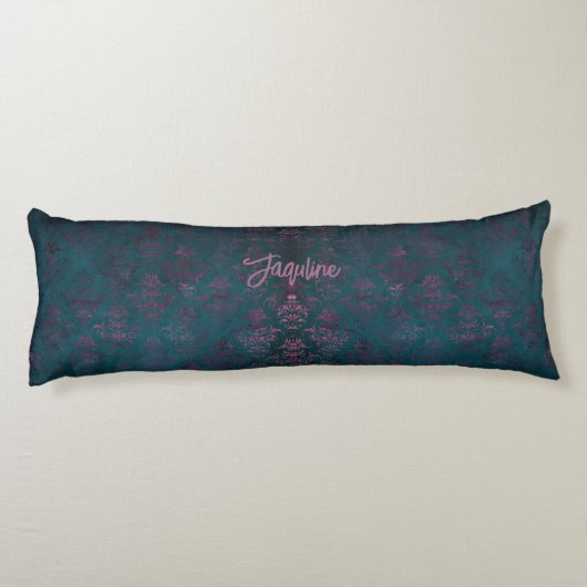 Mooie dubbelzijdige damast en draak custom lichaamskussen (Achterkant)