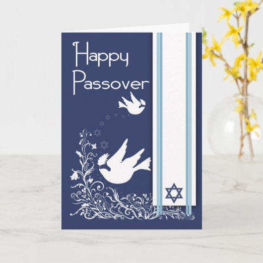 Mooie Duif voor Pascha met het Blad van de Olijf Kaart (Gele Bloem)