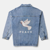Mooie duif vrede Inspirerend pacifist Denim Jacket (Achterkant)