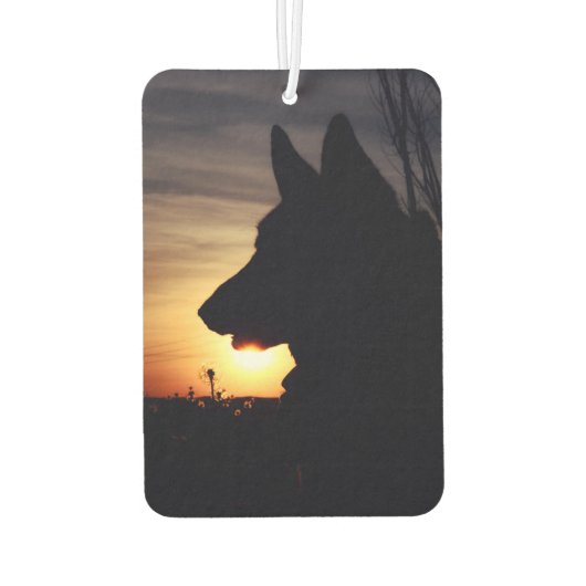 Mooie Duitse herder auto luchtverfrisser (Achterkant)