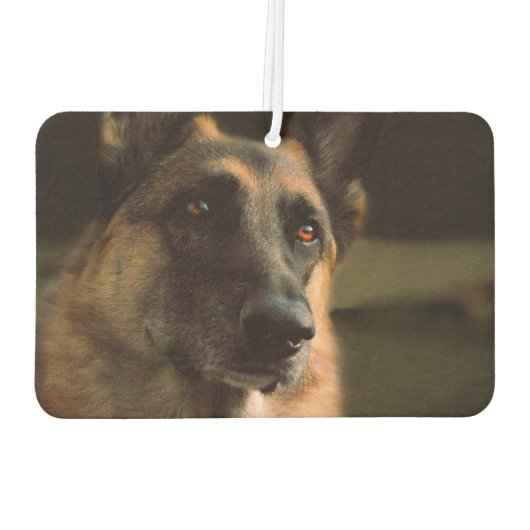 Mooie Duitse herder auto luchtverfrisser (Achterkant)