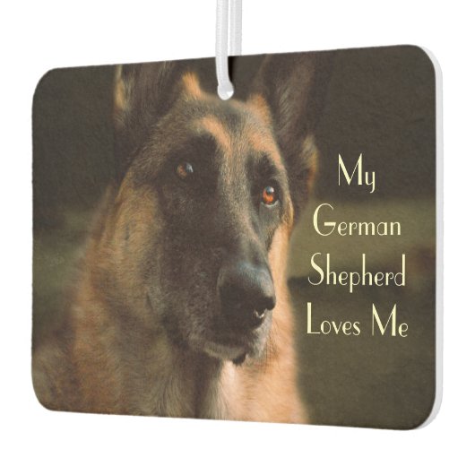 Mooie Duitse herder auto luchtverfrisser (Links)