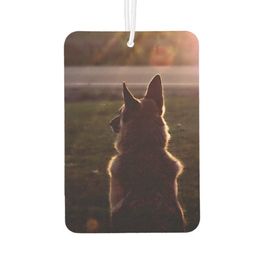 Mooie Duitse herder auto luchtverfrisser (Achterkant)