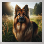Mooie Duitse herder hond Poster (Voorkant)