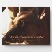 Mooie Duitse Herder Huisdier Herdenkingsplaque Fotoplaat (Voorkant)