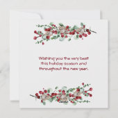 Mooie Duitse herder met Holly Berries Feestdagenkaart (Achterkant)