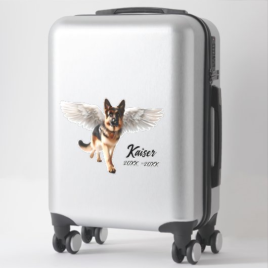 Mooie Duitse Herder met Wings Memorial Sticker (Koffer)