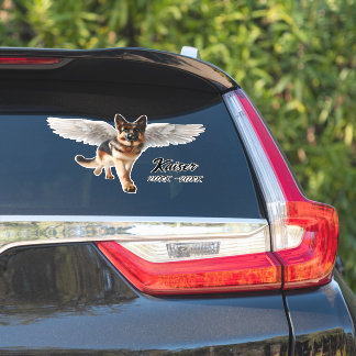 Mooie Duitse Herder met Wings Memorial Sticker