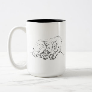 Mooie Duitse Herder Persoonlijke Koffie Tweekleurige Koffiemok