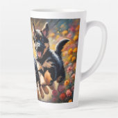 Mooie Duitse Herder Puppies Latte Mok (Rechts)