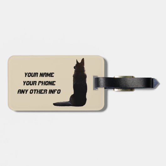 Mooie Duitse herderhond Bagagelabel (Achterkant horizontaal)