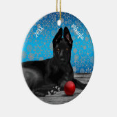 Mooie Duitse Herderspup Kerstmis  Keramisch Ornament (Rechts)