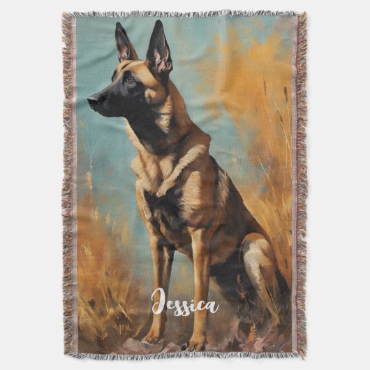 Mooie Duitse Malinois Deken (Voorkant Verticaal)