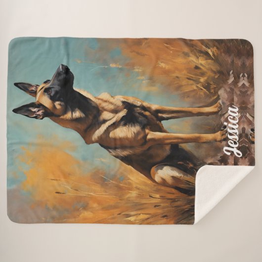 Mooie Duitse Malinois Sherpa Deken (Voorkant (horizontaal))