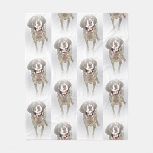 Mooie Duitse Shorthaired Pointer Winter Fleece Deken (Voorkant)