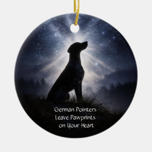 Mooie Duitse Staande Hond Sterrenhemel Keramisch Ornament