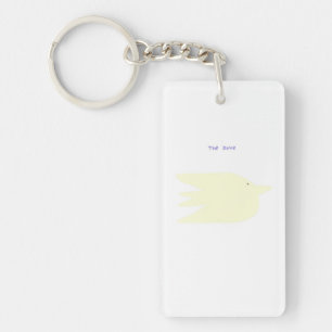 Mooie duiven schilderen kunst sleutelhanger