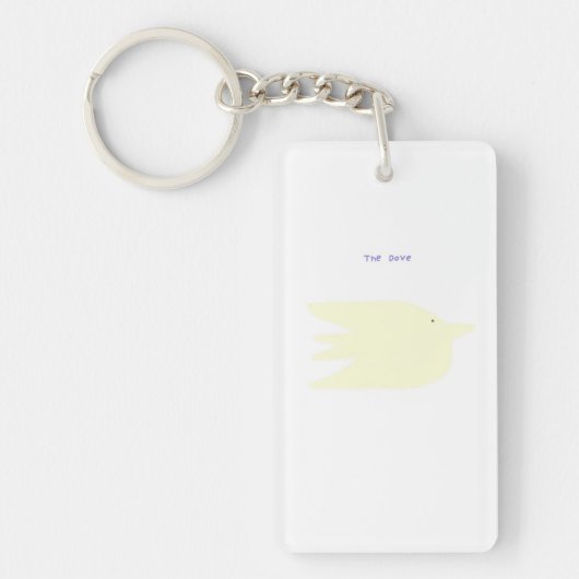 Mooie duiven schilderen kunst sleutelhanger (Voorkant)