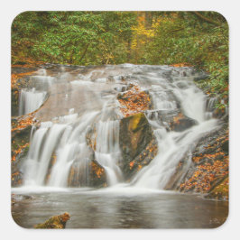 Mooie Dukes kreek waterval in N. Georgia Vierkante Sticker