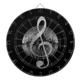 Mooie dun - zilver dartbord (Voorkant)