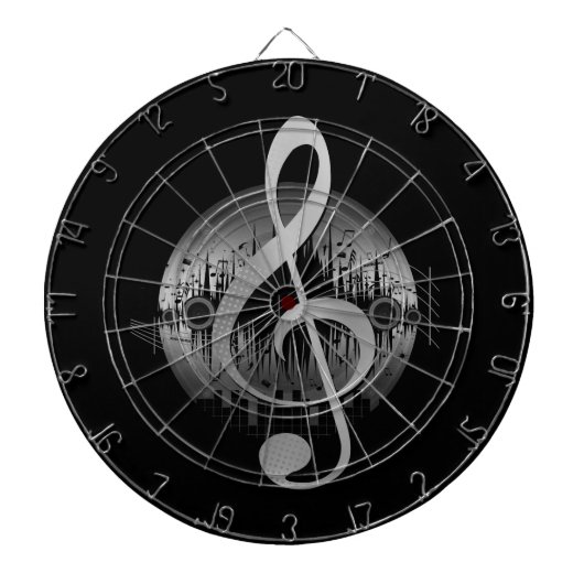 Mooie dun - zilver dartbord (Voorkant)