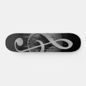 Mooie dun - zilver persoonlijk skateboard (Horizontaal)