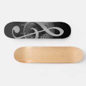 Mooie dun - zilver persoonlijk skateboard (Horizontaal)
