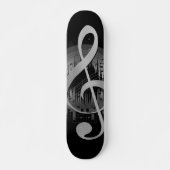 Mooie dun - zilver persoonlijk skateboard (Voorkant)