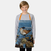 Mooie Dunlin Sandpiper Goes Solo op het strand Schort (Gedragen)