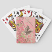 Mooie, dunne  kant flory speelkaarten (Achterkant)