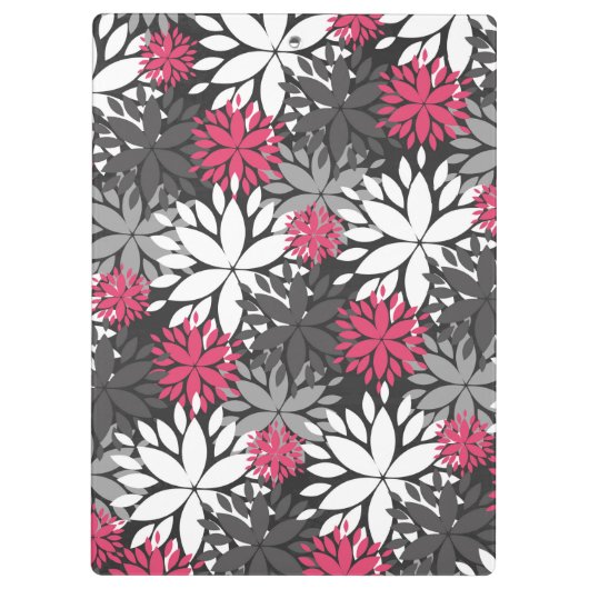 Mooie, dunne monogram floraal patroon klembord (Achterkant)