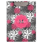 Mooie, dunne monogram floraal patroon klembord (Voorkant)