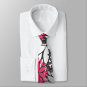 Mooie, dunne monogram floraal patroon stropdas (Gebonden)