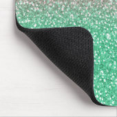 Mooie, dunne, roze groene faux glitter muismat (Hoek)