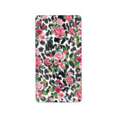 Mooie, dunne  rozen en luipaard etiket (Voorkant)