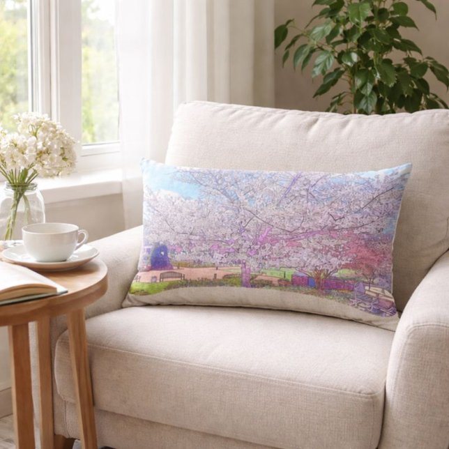 Mooie duoghoutboom, lumbar Pillow Kussen (Creator heeft geüpload)