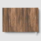 Mooie Dusty Roos Flowers on Wood - Guestbook Gastenboek (Achterkant)