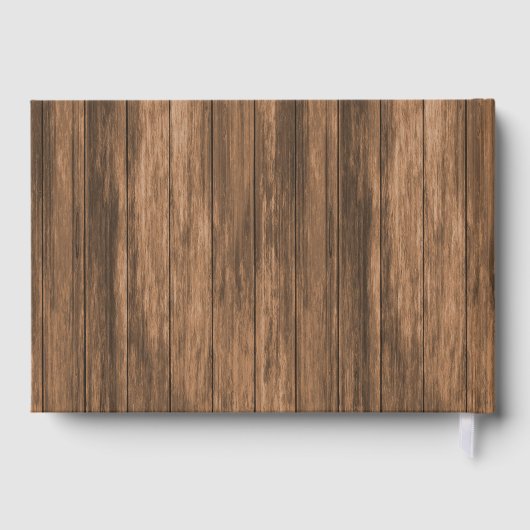 Mooie Dusty Roos Flowers on Wood - Guestbook Gastenboek (Achterkant)