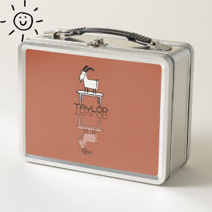 Mooie Dwaas Roze Geit Reflectie Doodle Aangepaste