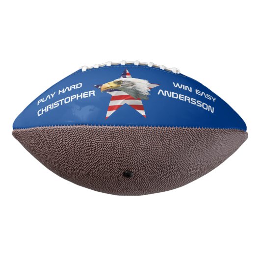 Mooie Eagle, de Amerikaanse vlag, patriottisch American Football (Gedraaid 270)