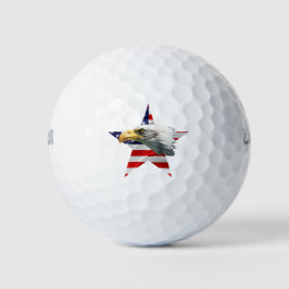 Mooie Eagle, de Amerikaanse vlag, patriottisch Golfballen