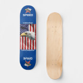 Mooie Eagle, de Amerikaanse vlag, patriottisch Persoonlijk Skateboard (Voorkant)