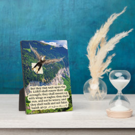 Mooie Eagle Schrift Plaque Jesaja 40:31 Fotoplaat