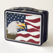 Mooie Eagle & USA Flag Metal Lunch Box (Voorkant)