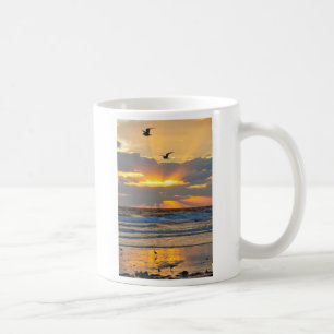 Mooie Early Morning Beach Sunrise-Mok Koffiemok