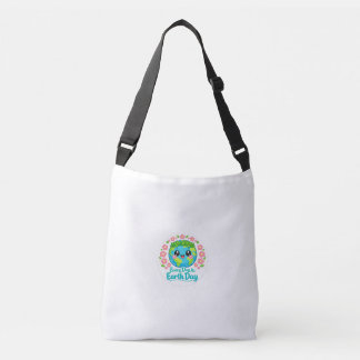 Mooie Earth Day Boodschappentas Crossbody Tas