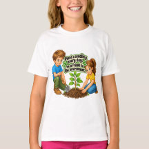 Mooie Earth Day Kids Tuinieren Educatief T-Shirt