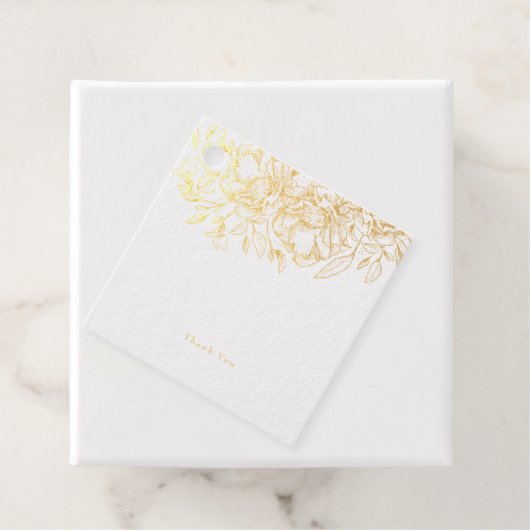 Mooie echte goudolie met ketting Floral bedankt Bedankjes Labels (Met doos)