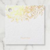 Mooie echte goudolie met ketting Floral bedankt Bedankjes Labels (Voorkant)